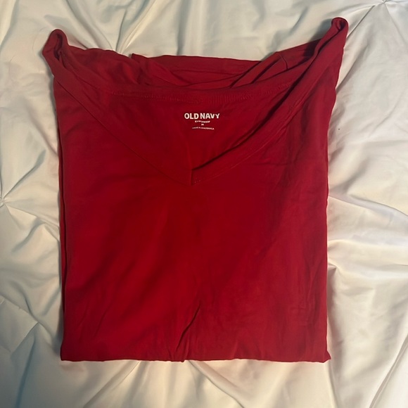 Old Navy Tops - Old Navy Red V-Neck T Shirt